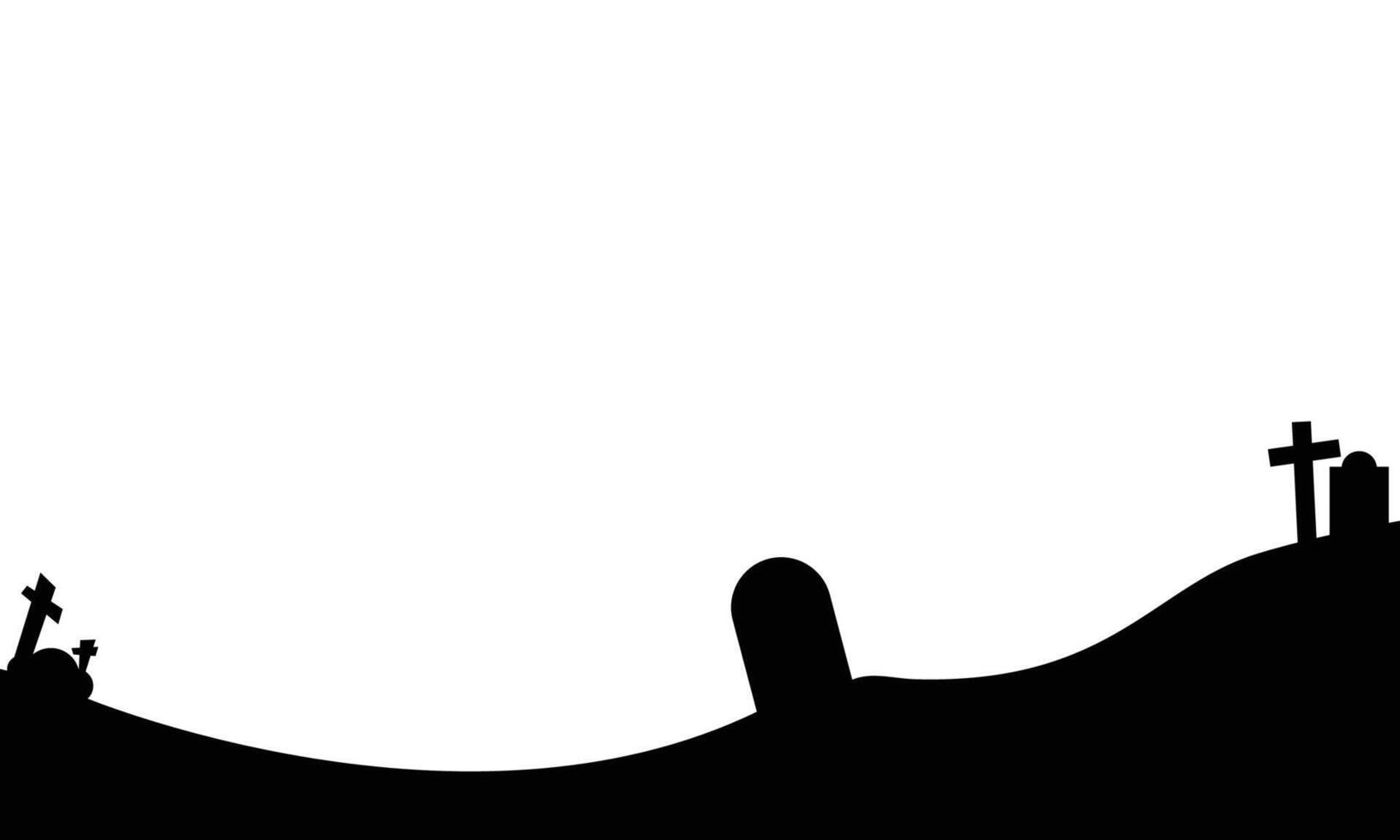 Hand drawn monochrome silhouettes for halloween celebration on a white vector