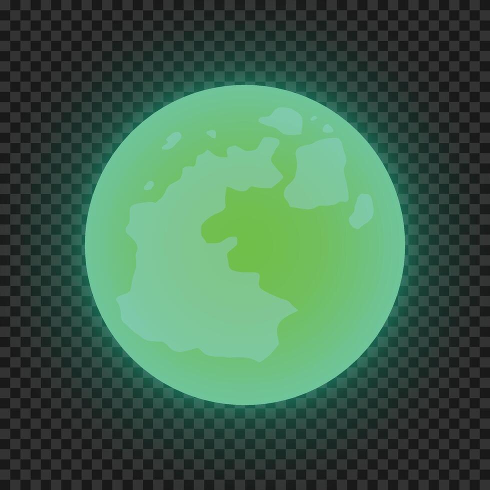 Realistic full moon illustration Isolated on black background vector