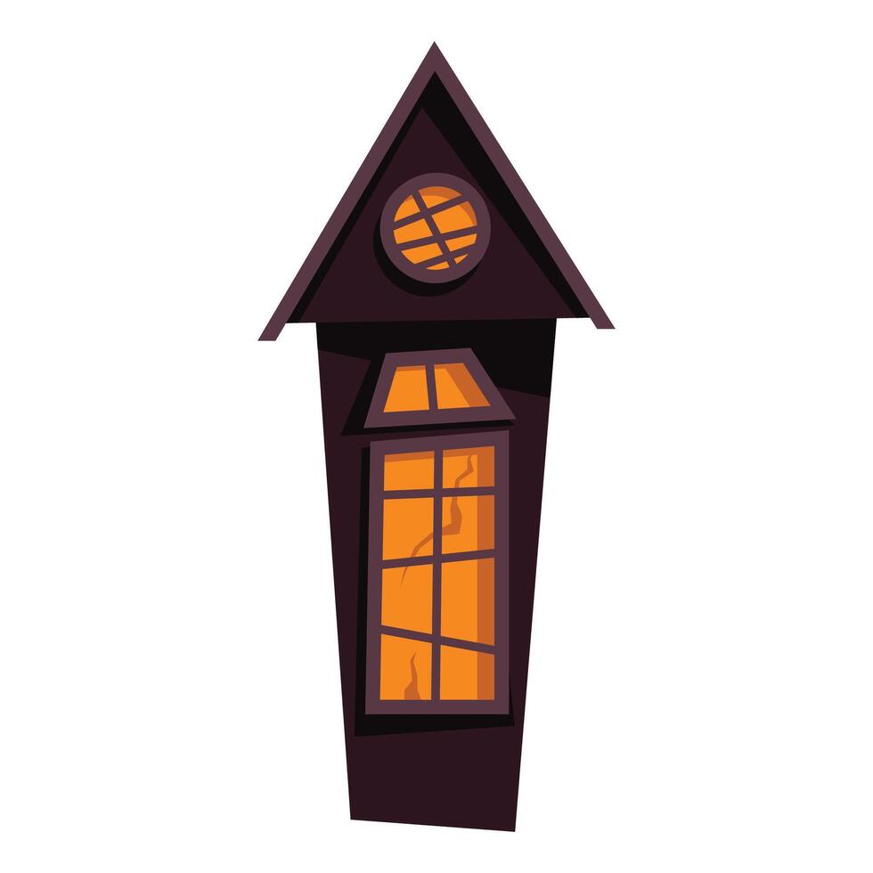 Halloween haunted house silhouette on white background vector