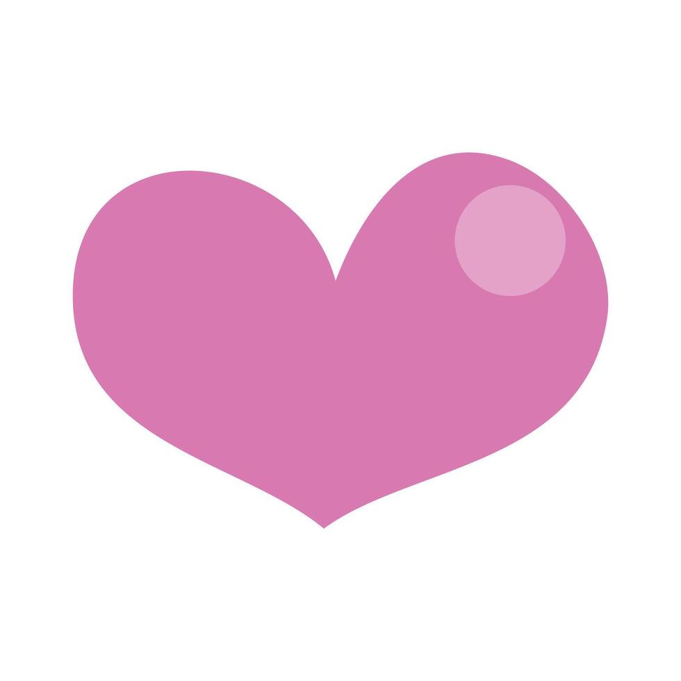 Hand drawn heart illustration on white background vector