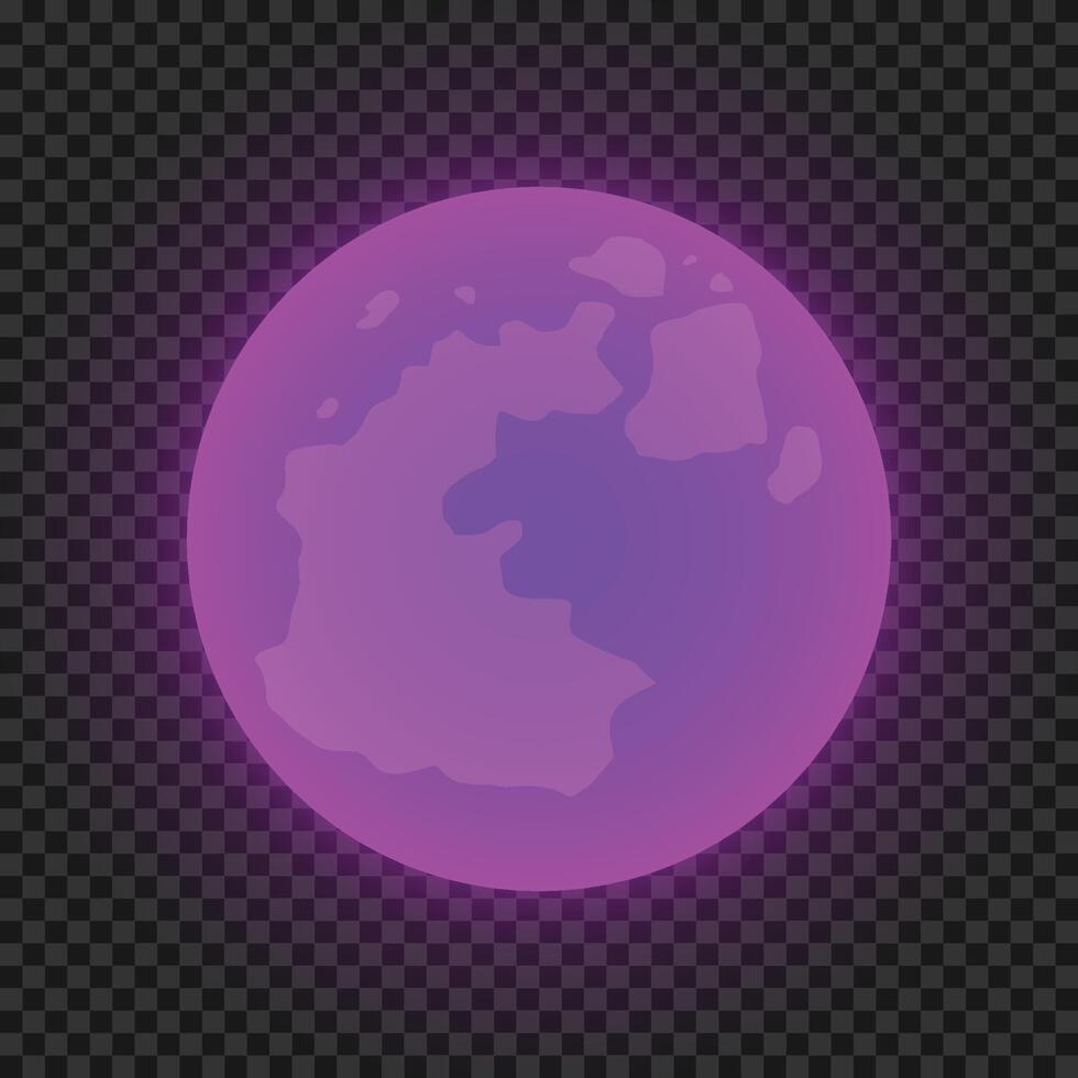 Realistic full moon illustration Isolated on black background vector