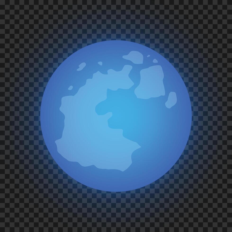 Realistic full moon illustration Isolated on black background vector