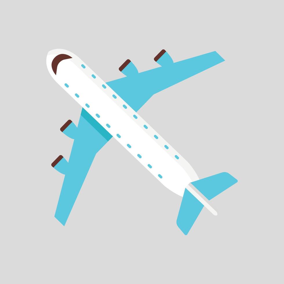 Airplane flying high icon isolated on gray background vector