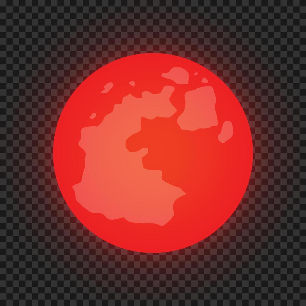 2 Realistic full moon illustration Isolated on black background vector