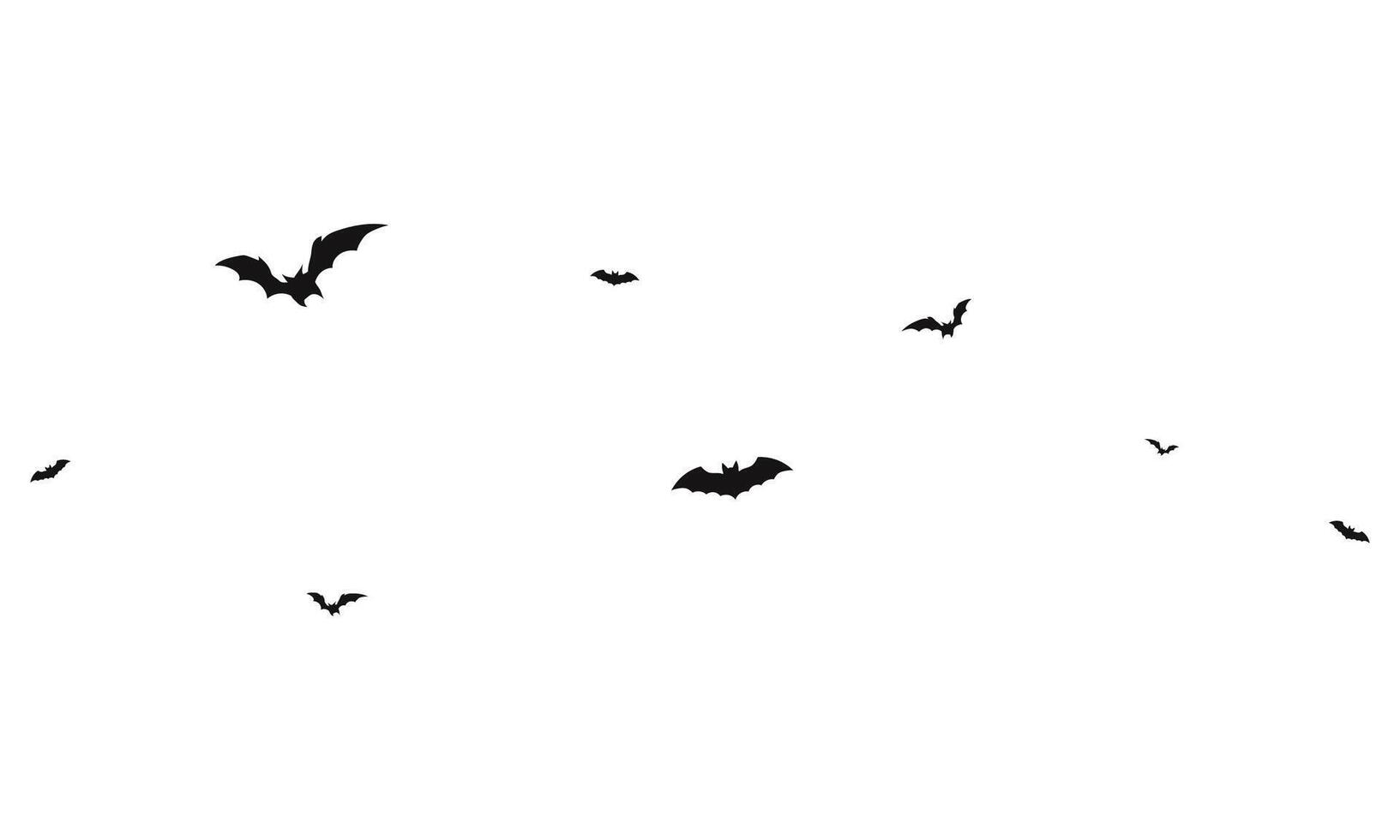Bats silhouettes on white background. Halloween traditional design element vector