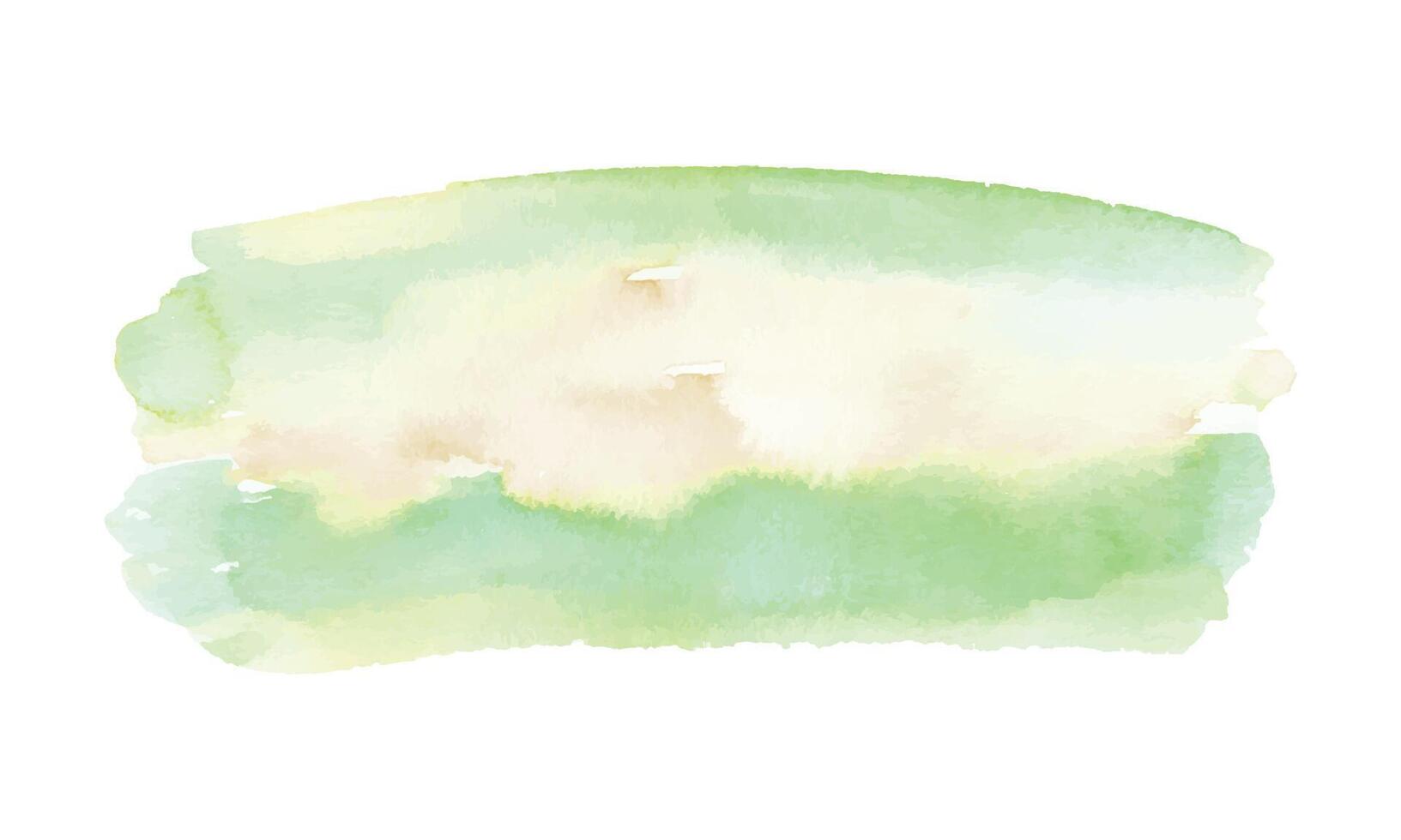Abstract watercolor brush strokes isolated on white background vector