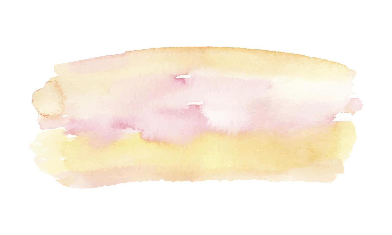 Abstract watercolor brush strokes isolated on white background vector
