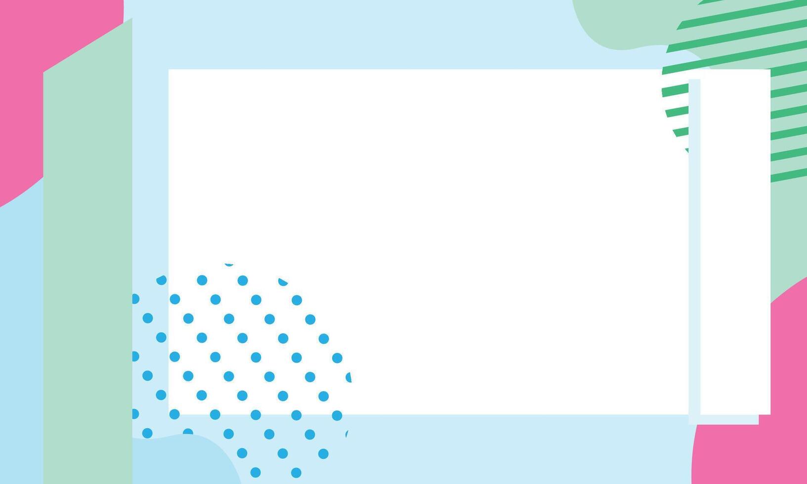 Pastel Memphis blog banner template design vector