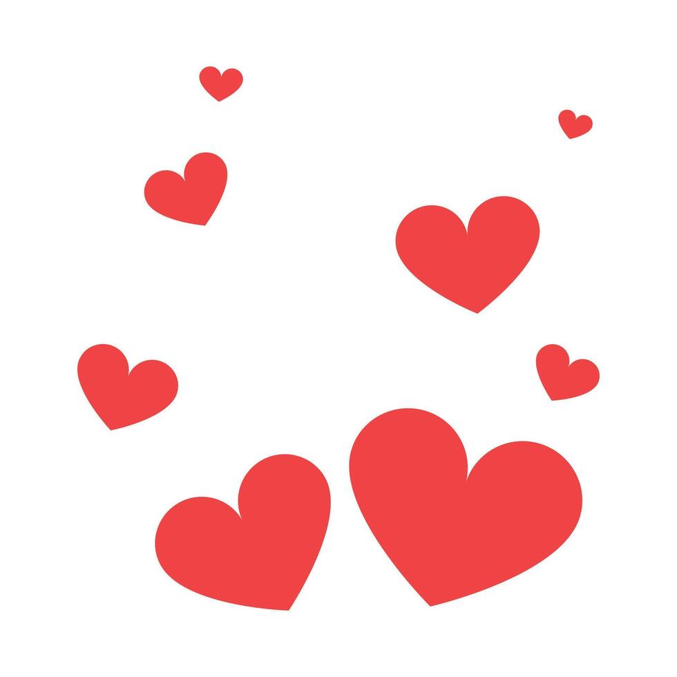 Doodle hand drawn heart drawings collection vector