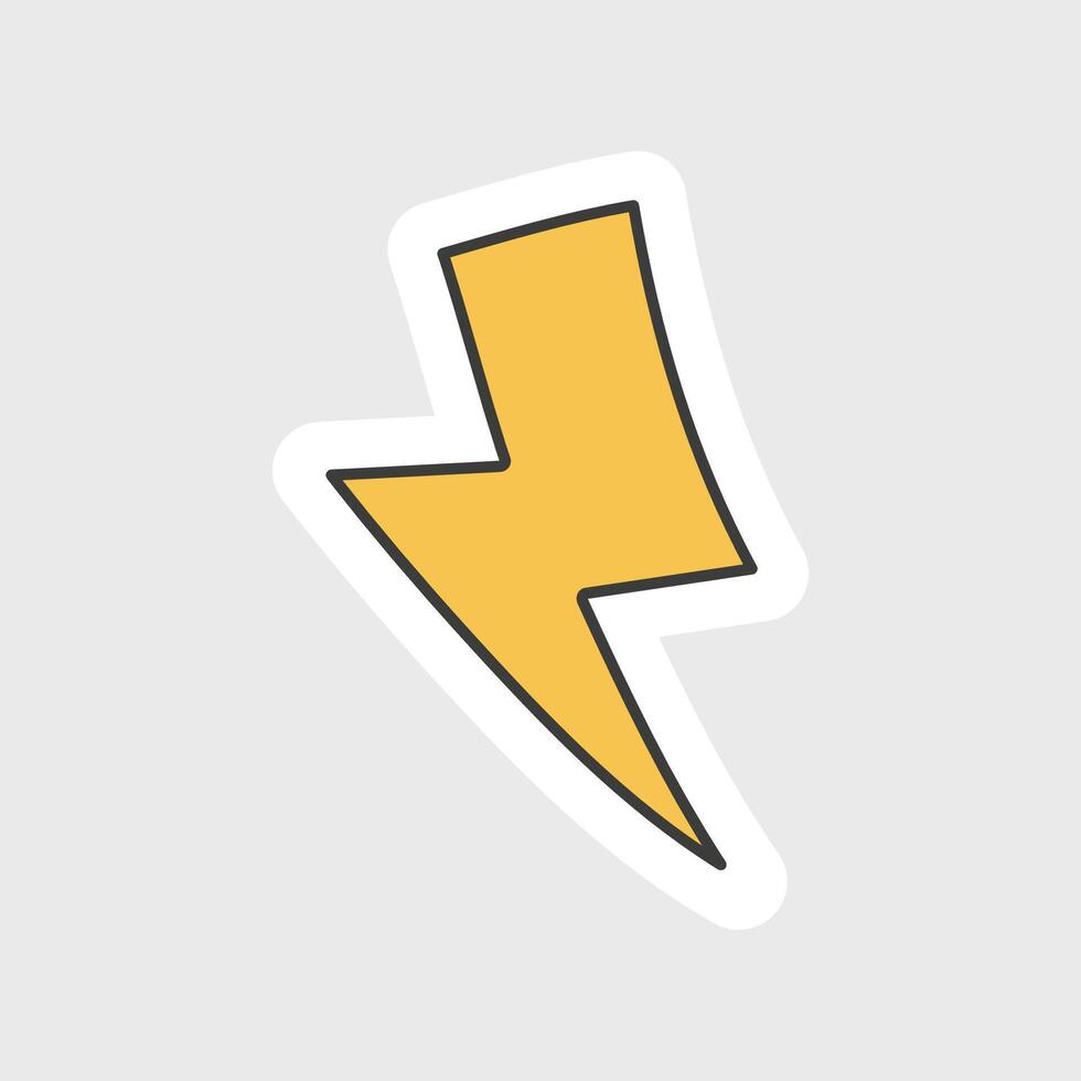 Lightning icon. Thunderstorm power energy on gray background vector