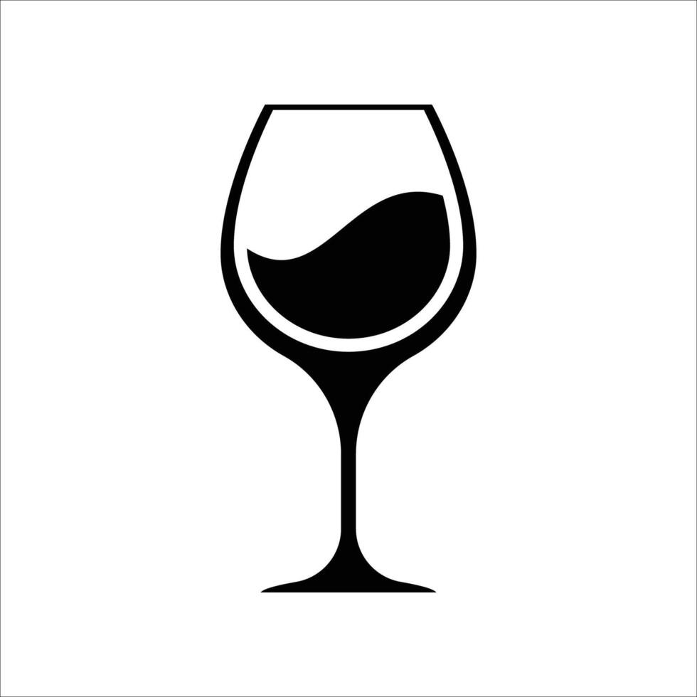 Wine glass icon isolated on white background. vector