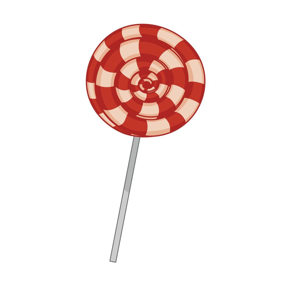 Hand drawn Spiral lollipops illustration on white background vector