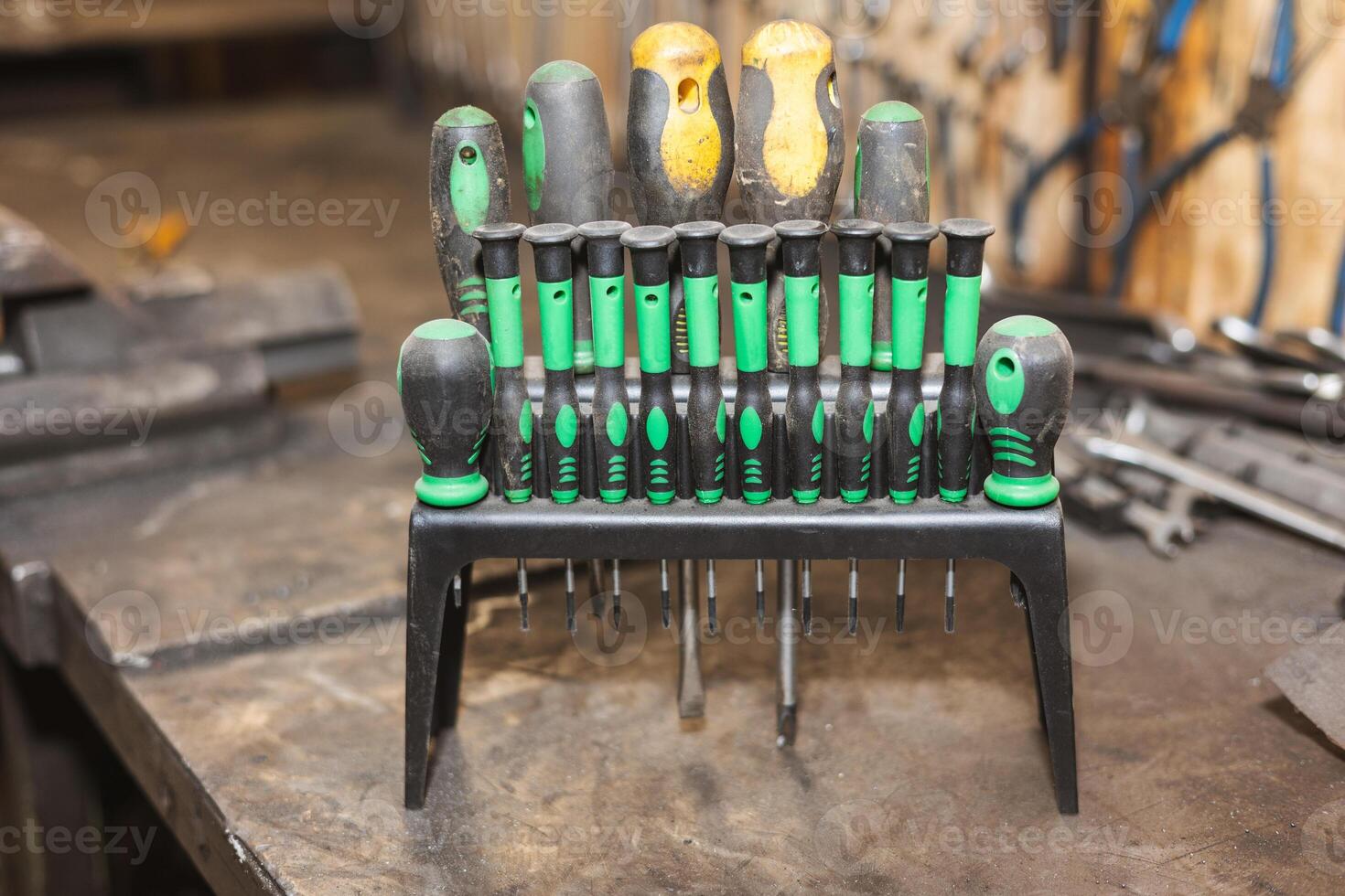 Screwdrivers, tools for mechanic and building. Mechanic tools for maintenance photo