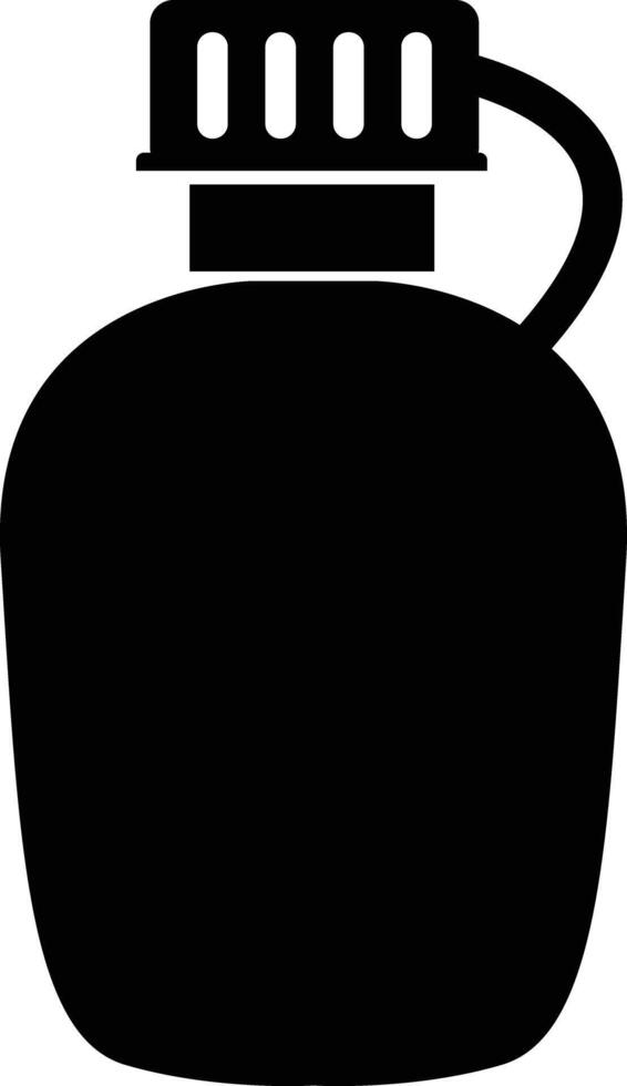 Water canteen icon. Camp water canteen sign. Army water canteen symbol. Jar of water use in the campaign. flat style. vector