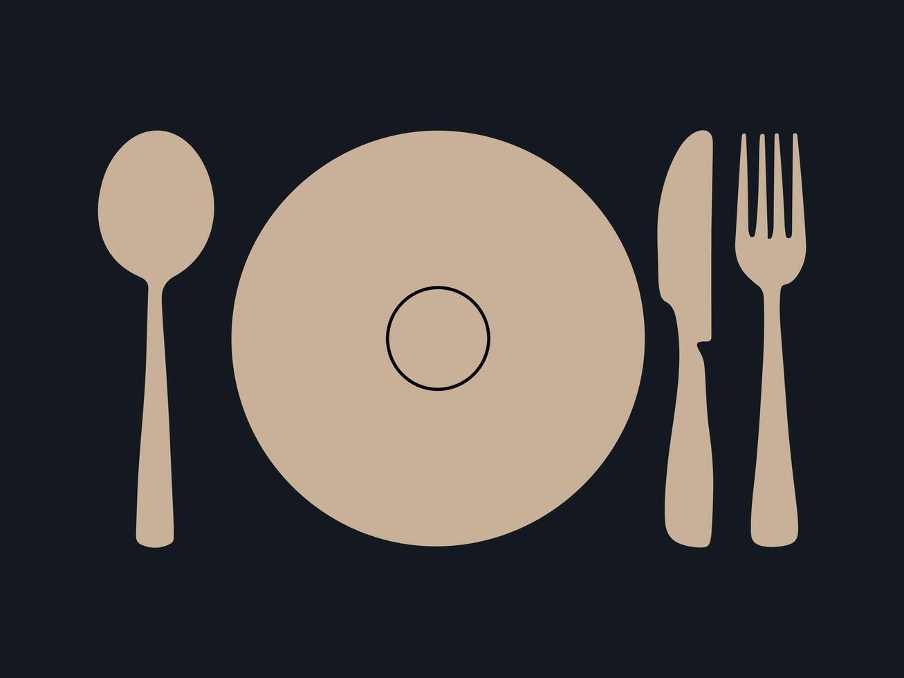Cutlery silhouettes . Spoon, knife, and fork icons. Kitchen accessories elements vector
