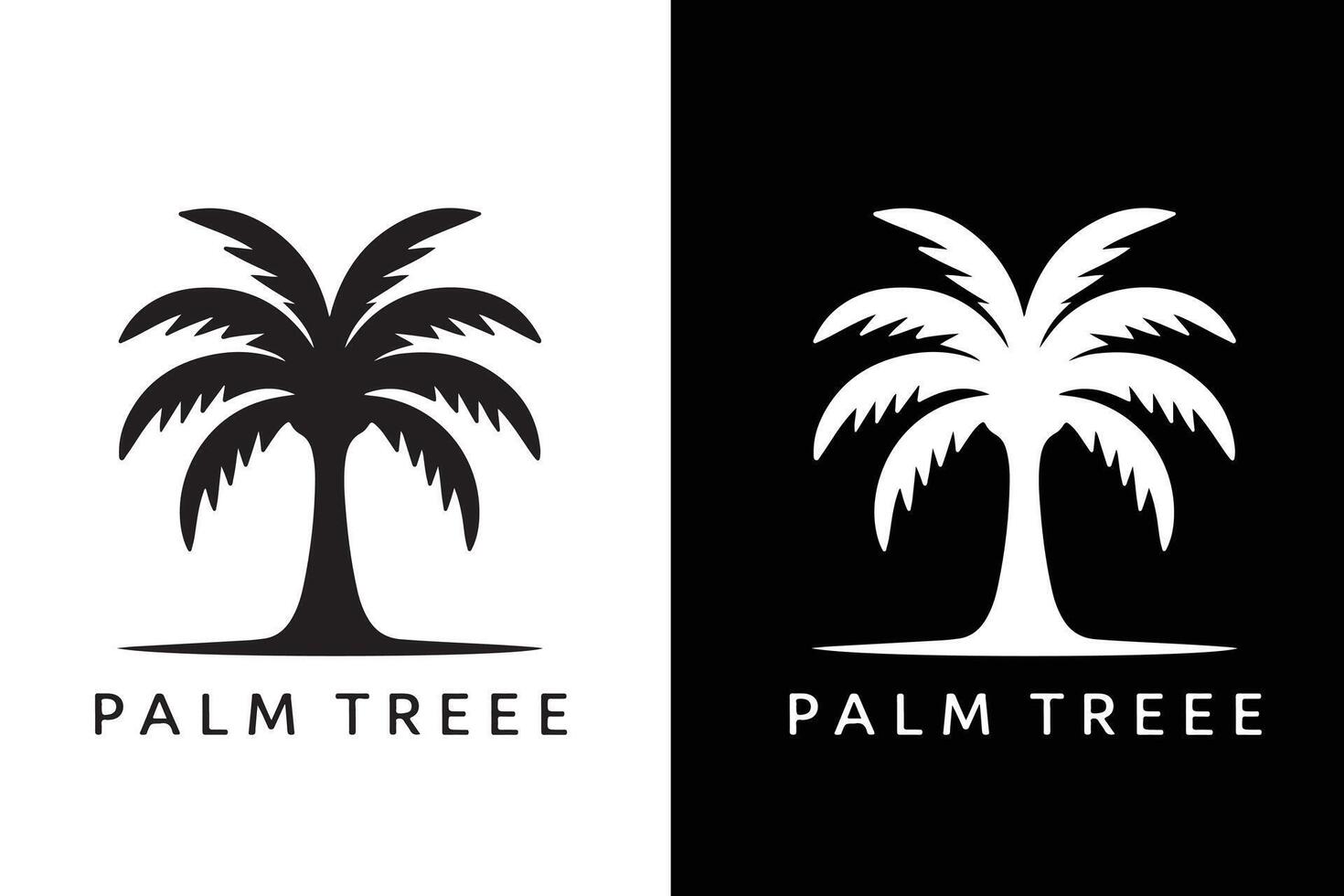 Palm tree summer logo template. illustration of palm tree, coconut tree, sunset, beach, summer, landscape. design is suitable for logos, websites, apps, elements, banners, pamphlets, etc vector