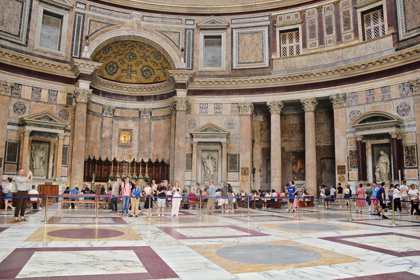 Rome, Italy - September 14 2022 - Inside of Pantheon, Interior in Rome, Italy photo