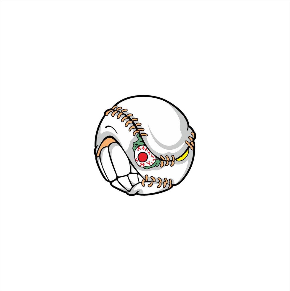 A baseball ball with emoticons vector