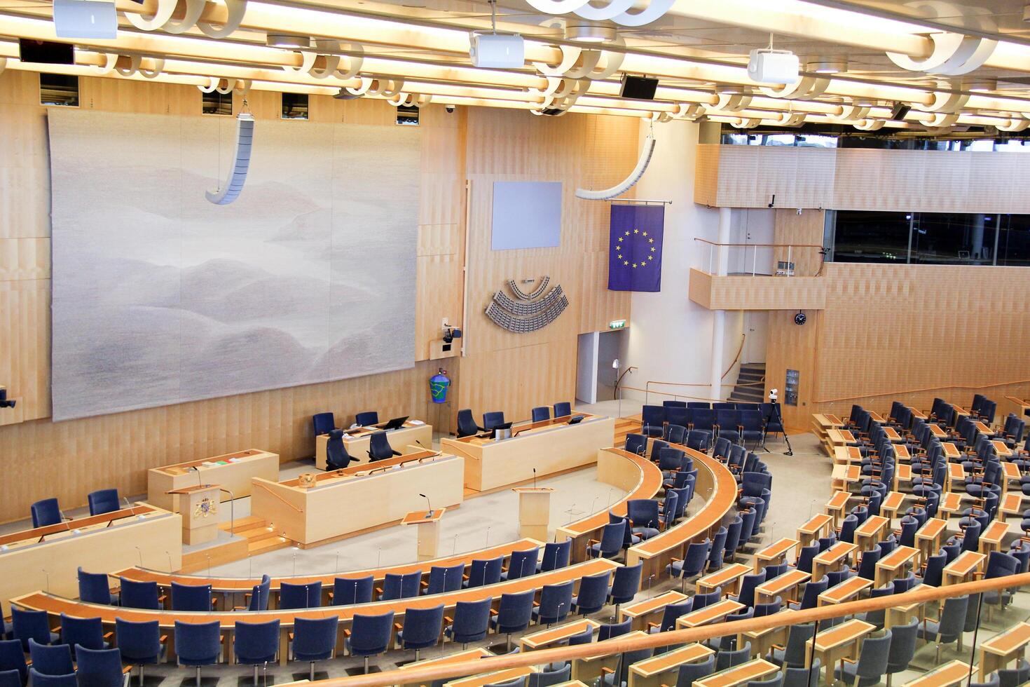 Stockholm, Sweden - 2018 09 30 - Stockholm Parliament Interior in Sweden photo