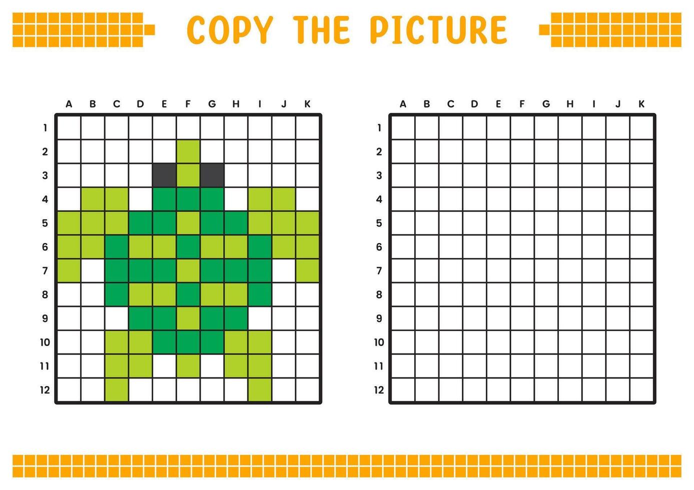 Copy the picture, complete the grid image. Educational worksheets ...