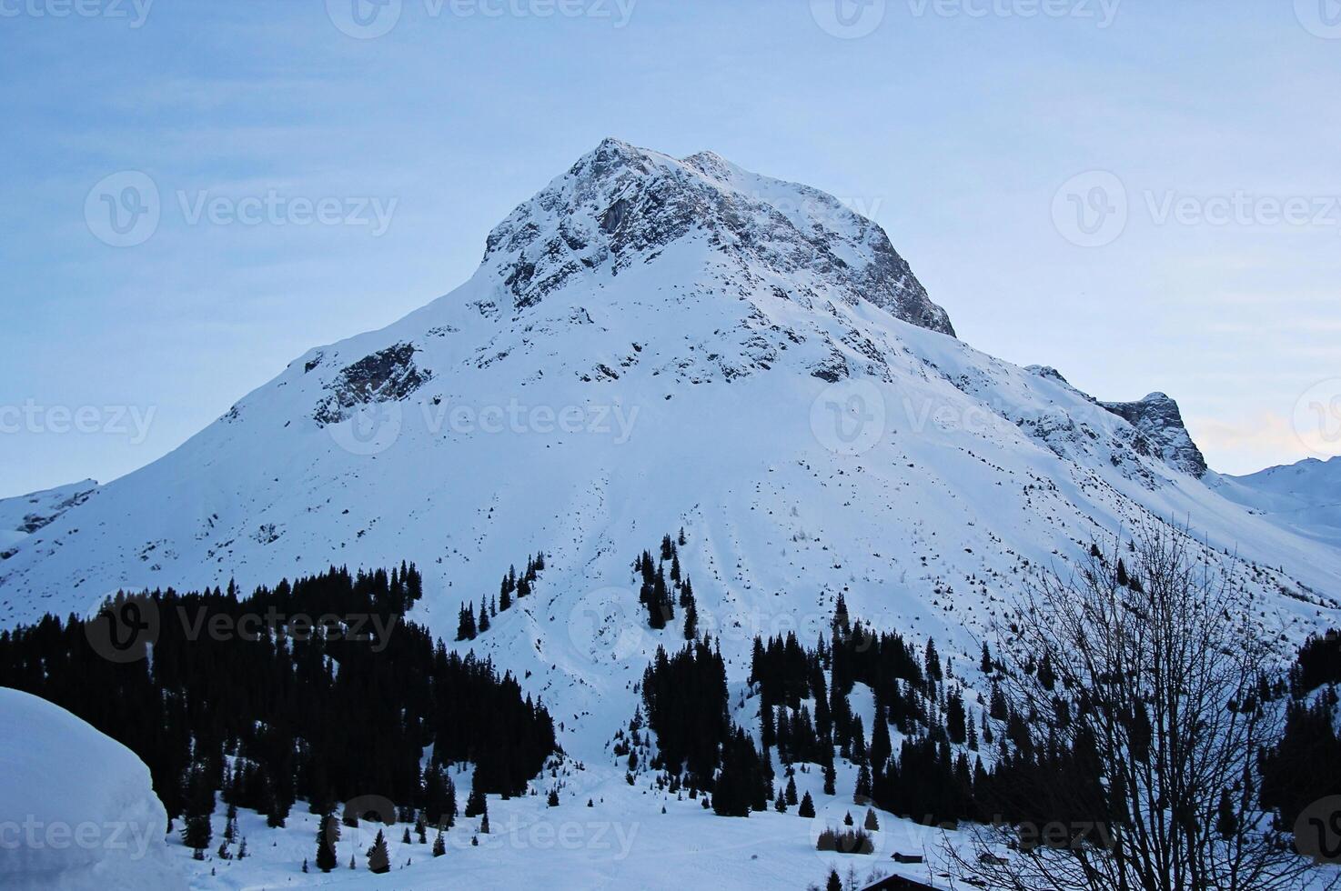 Beautiful High Winter Snowy Mountain Peak photo