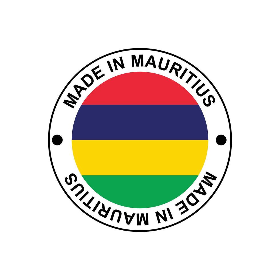 MADE IN MAURITIUS STAMP vector