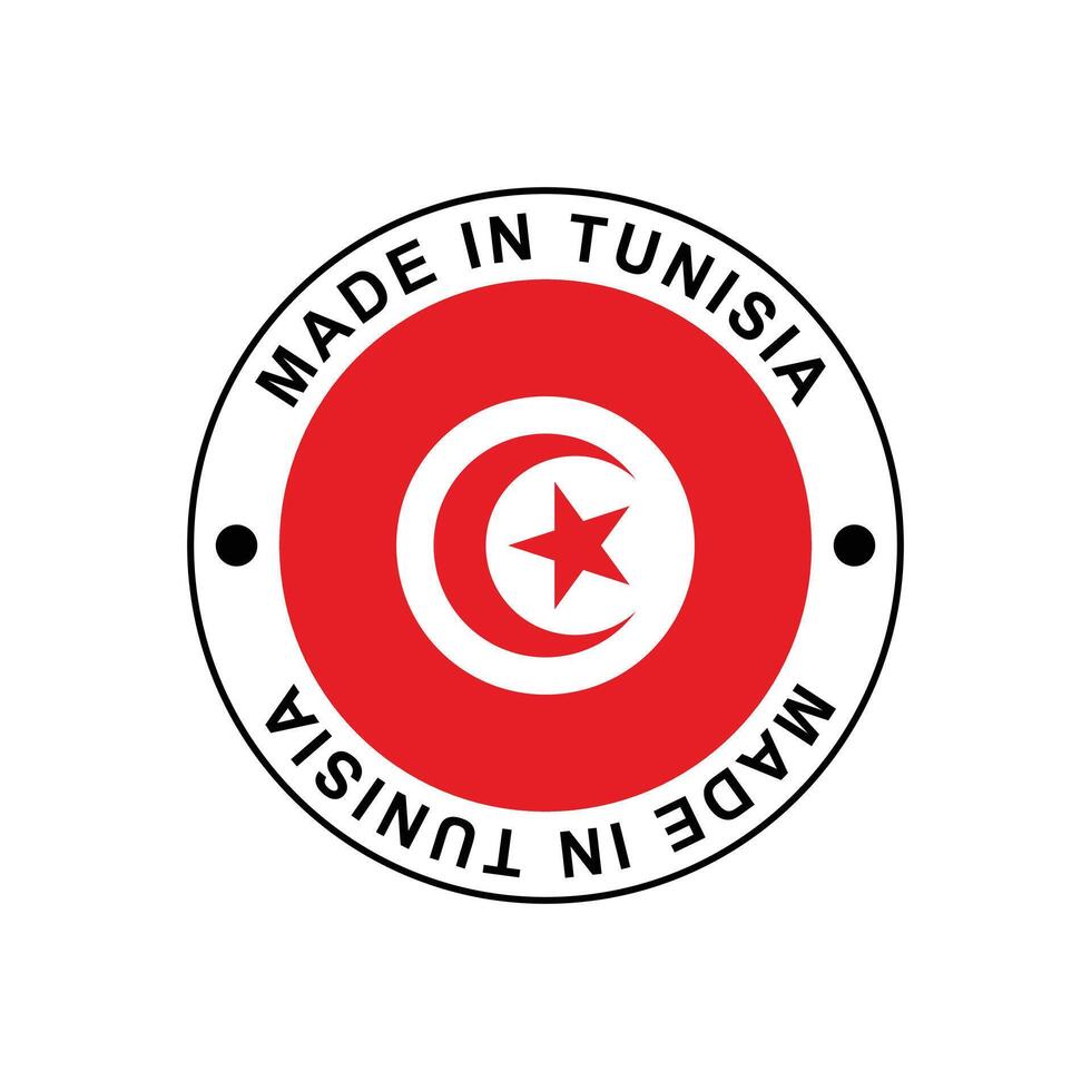 MADE IN TUNISIA STAMP vector