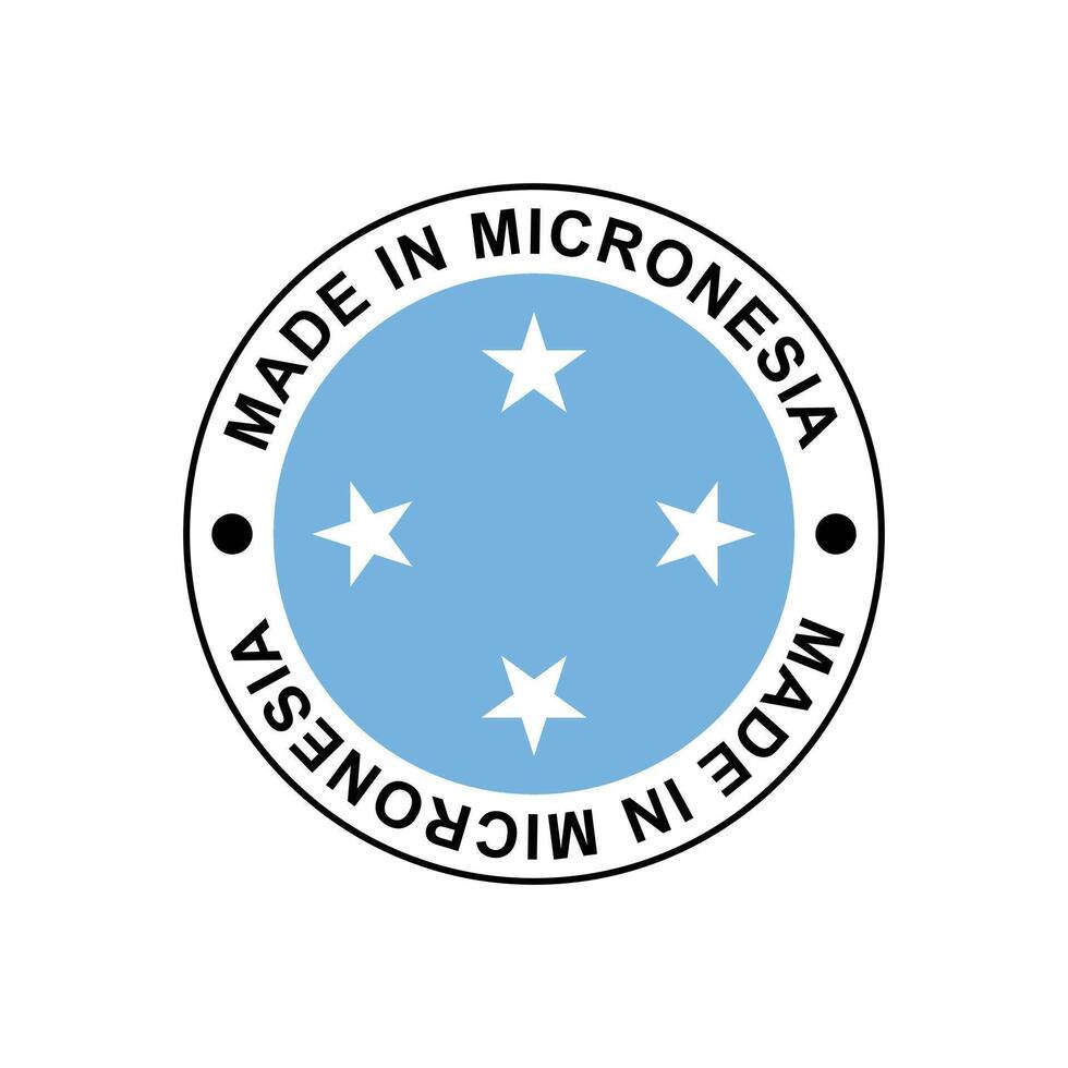 MADE IN MICRONESIA STAMP vector