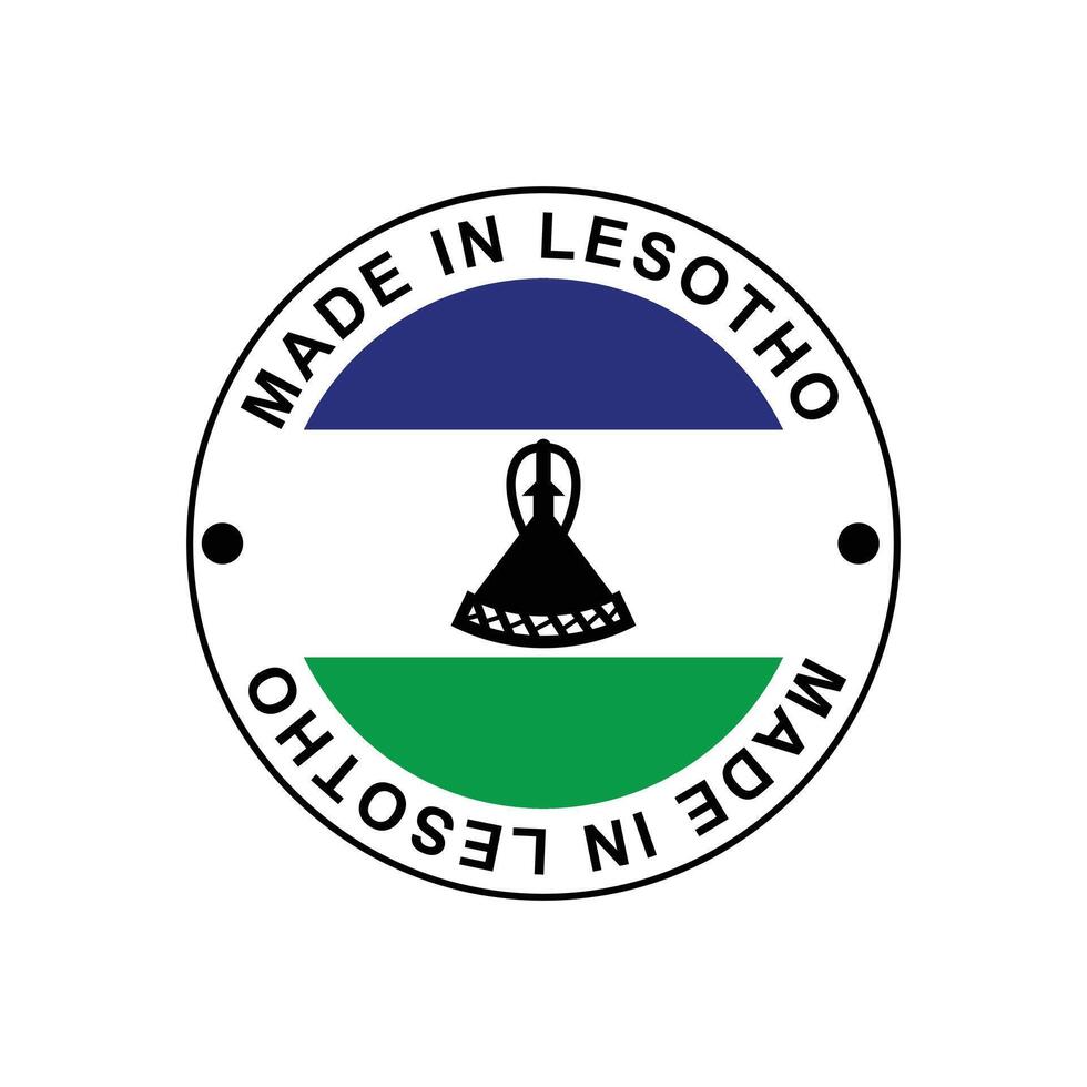 MADE IN LESOTHO STAMP vector
