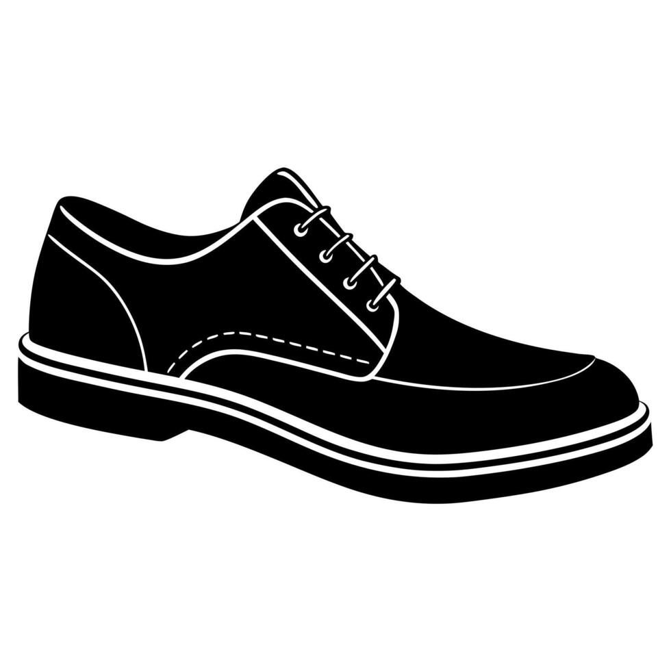 shoe black silhouette illustration vector