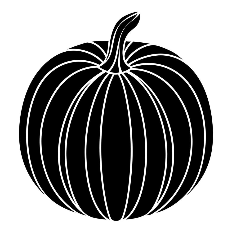pumpkin black silhouette illustration vector