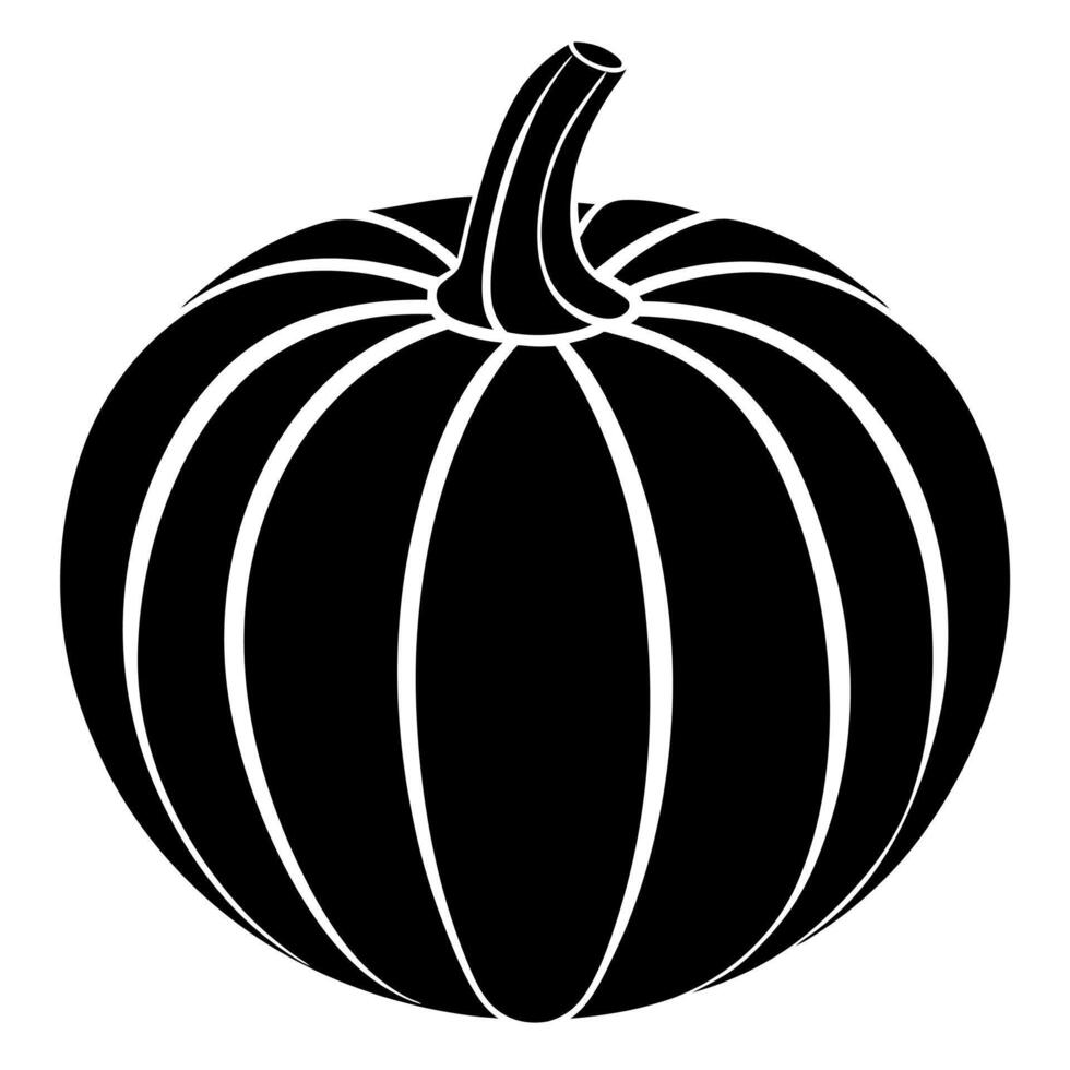 pumpkin black silhouette illustration vector