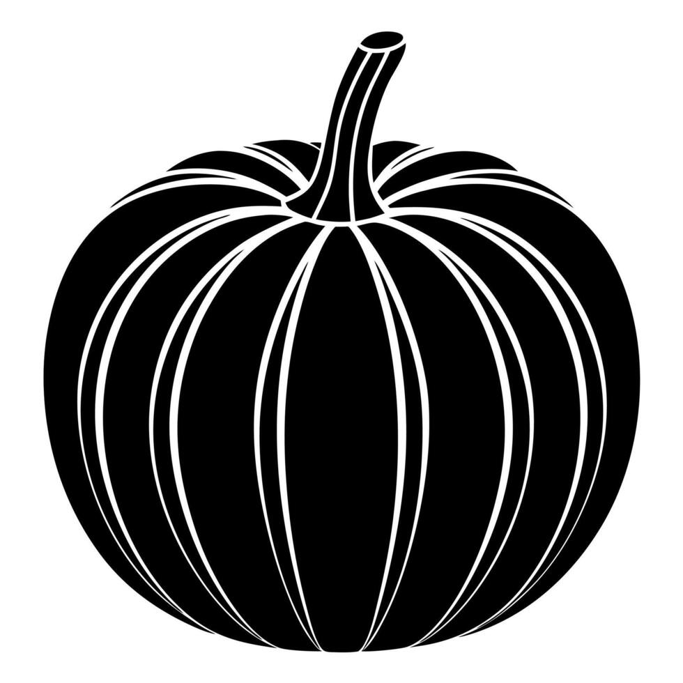 pumpkin black silhouette illustration vector