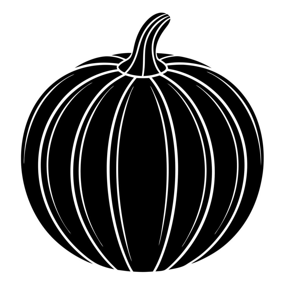 pumpkin black silhouette illustration vector