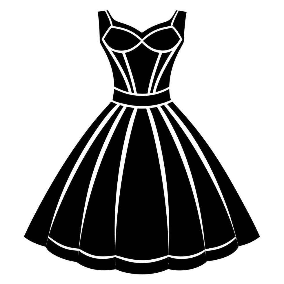 women dresseps black silhouette illustration vector