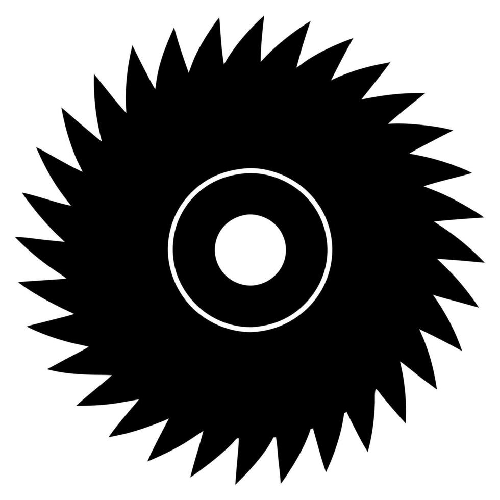 saw blade black silhouette illustration vector