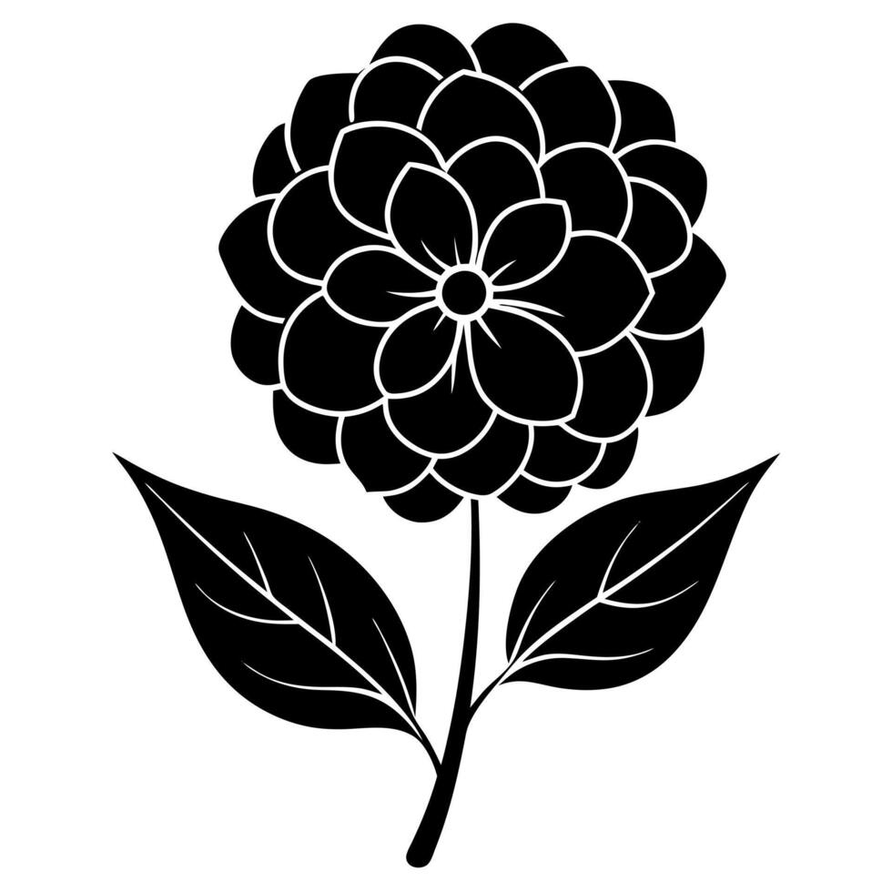 lilac flower black silhouette illustration vector