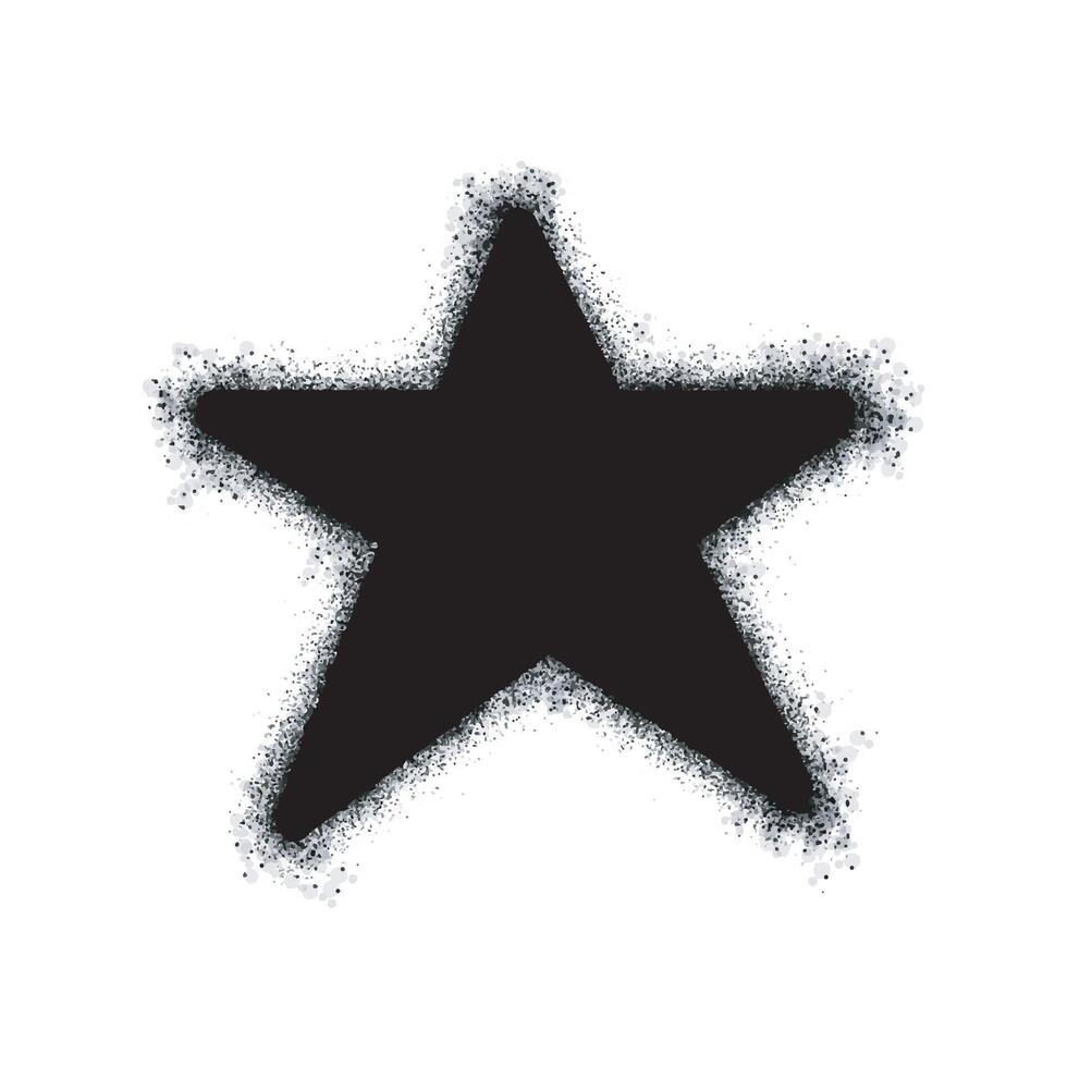 Spray Painted Graffiti star icon isolated on white background. vector
