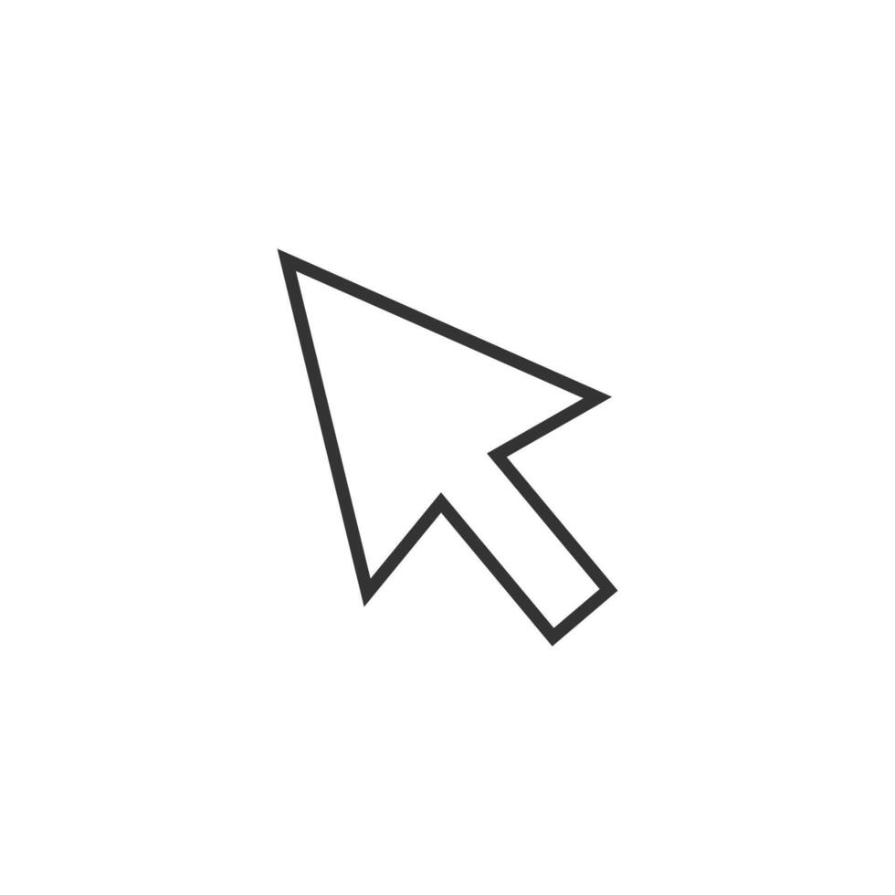 Pointer, cursor, arrow icon. illustration, flat design. vector