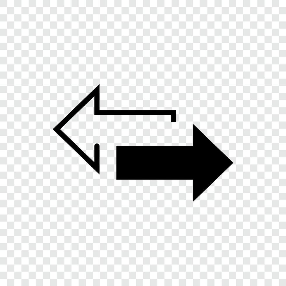 Transfer arrow icon. illustration, flat design vector