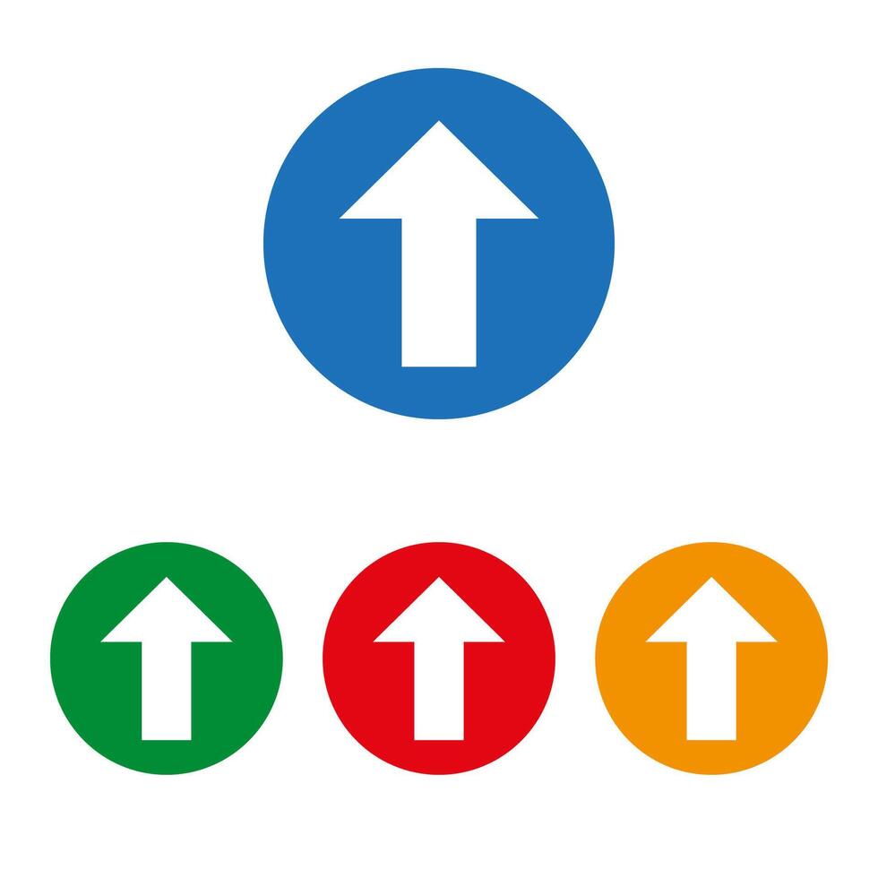 Up Arrow icon. illustration, flat design. vector