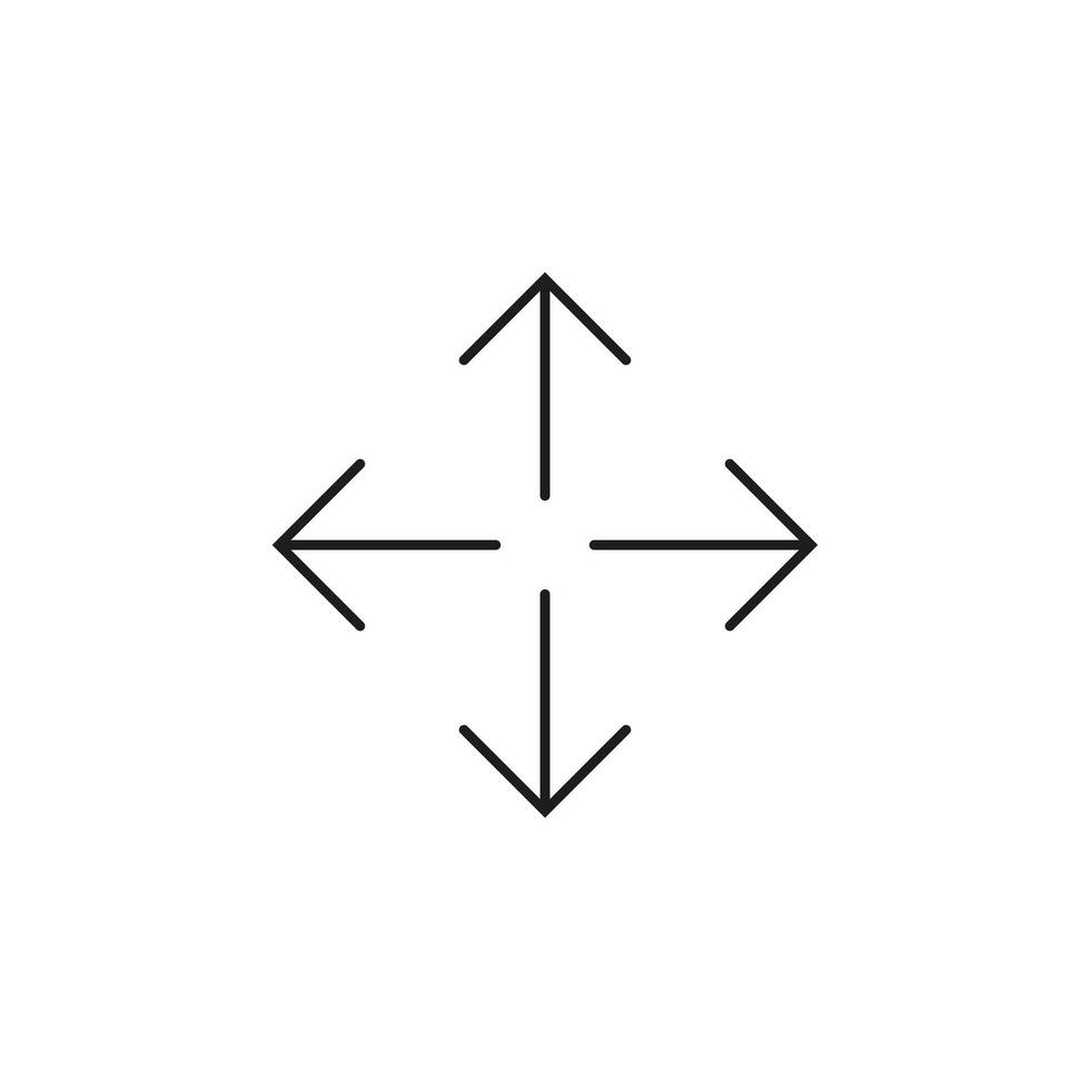Move, arrow icon. illustration, flat design vector