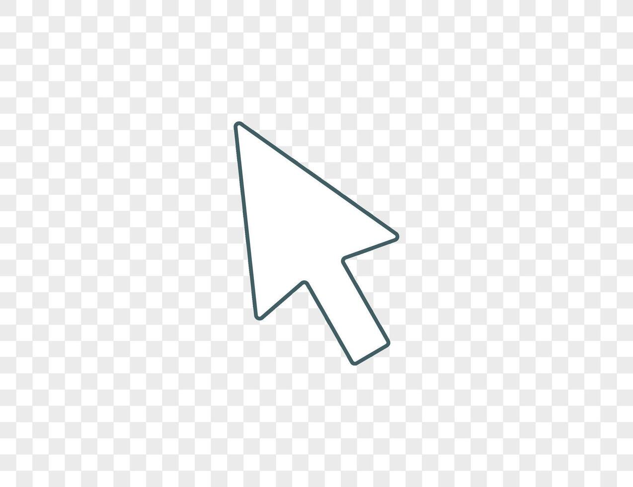 Pointer, cursor, arrow icon. illustration, flat design. vector