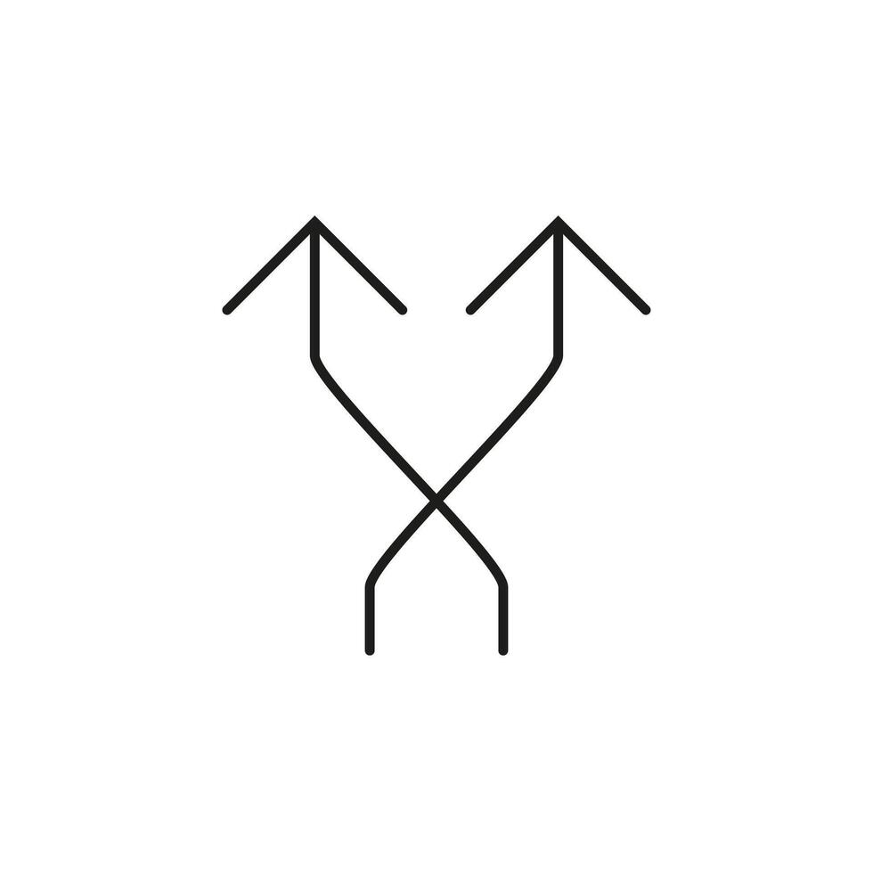 Curved arrow icon. illustration, flat design vector