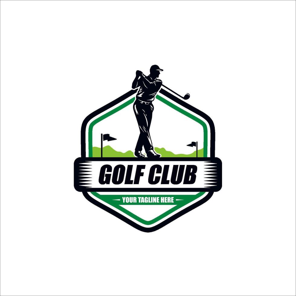golf sport logo template design vector