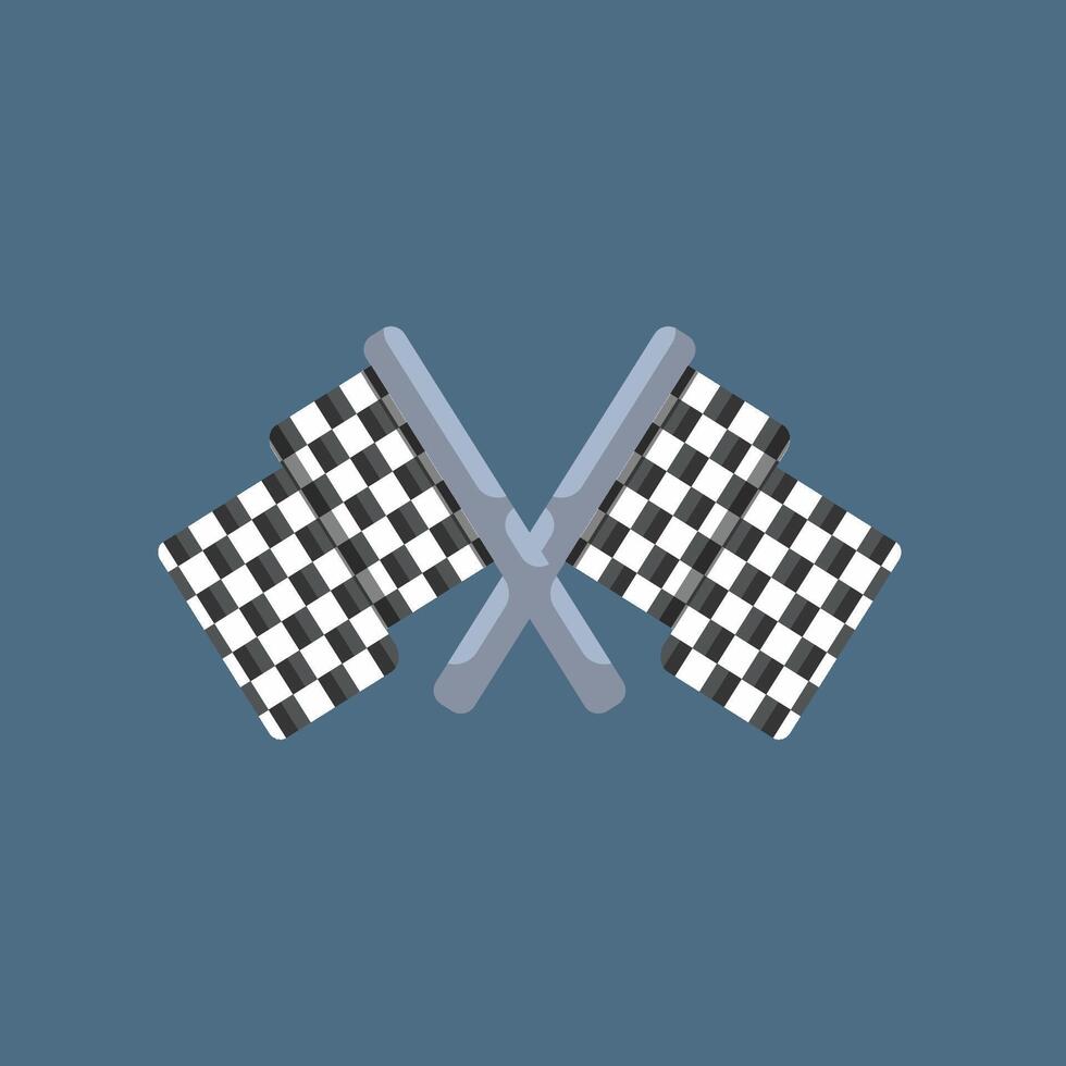 double race flag graphic design vector