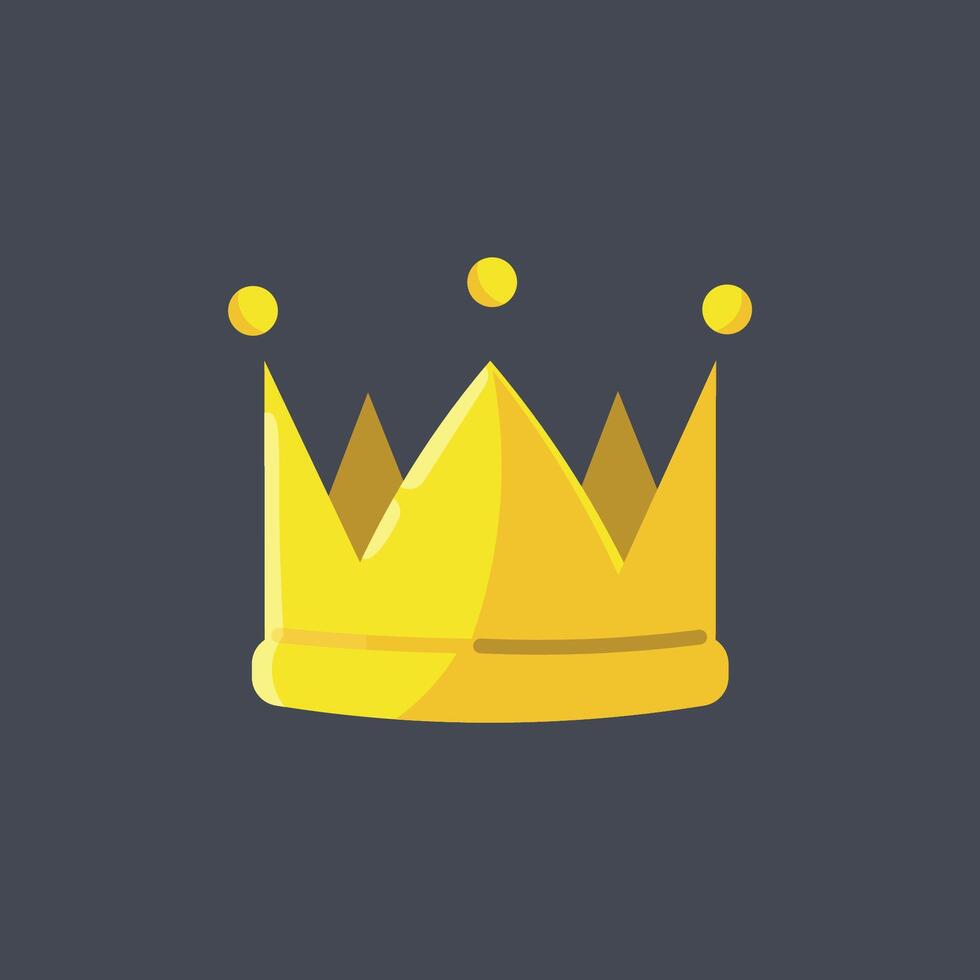isolated golden crown graphic design vector