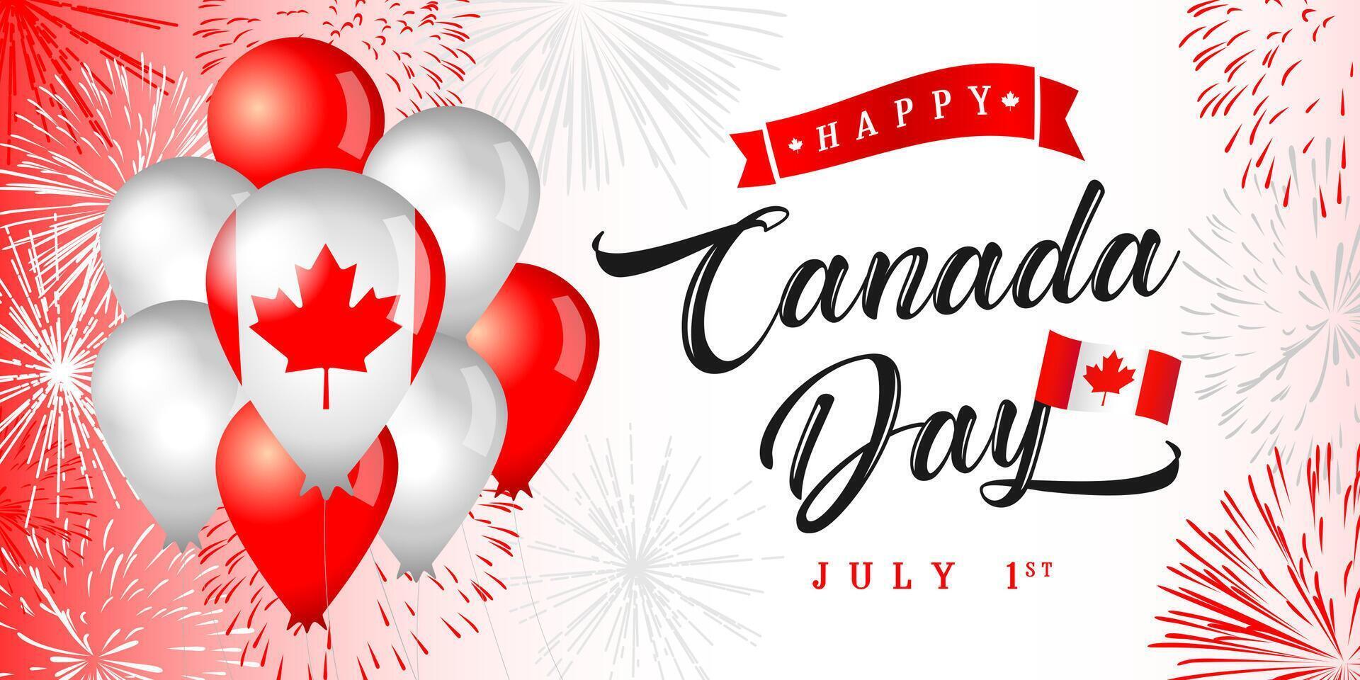 Happy Canada Day creative greetings. Holiday banner. Billboard design vector