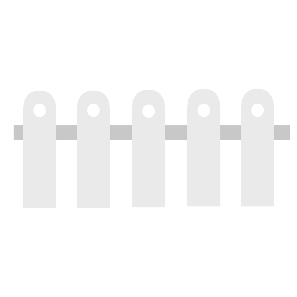 a fence with white pickets on it png