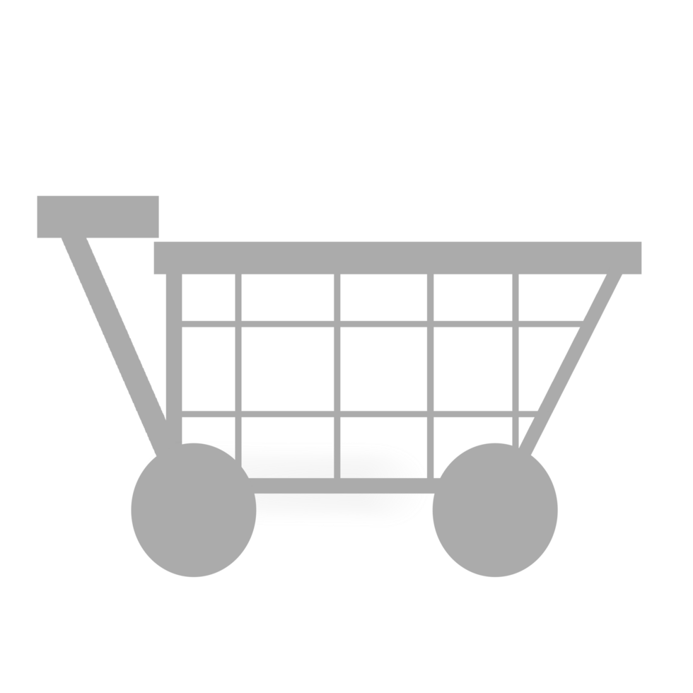 shopping cart icon on transparent background png